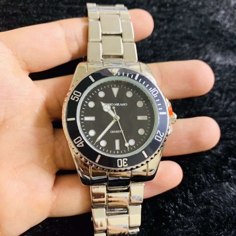 Gino Milano Black White Two Tone Men Women Watch